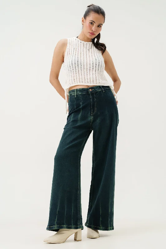 Flash Sale Online Great Peacock Retro Flare Stretch Jeans