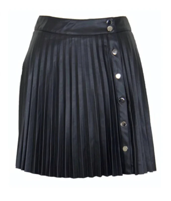 Women's Clothing Lovers Rock Pleaded Skirt In Black