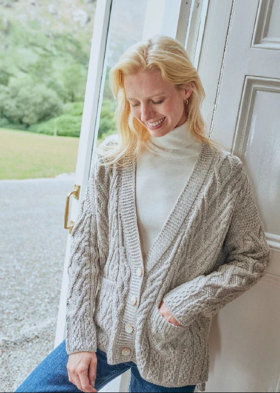 Women's Evening Wear Valentia Aran Cardigan | Oatmeal