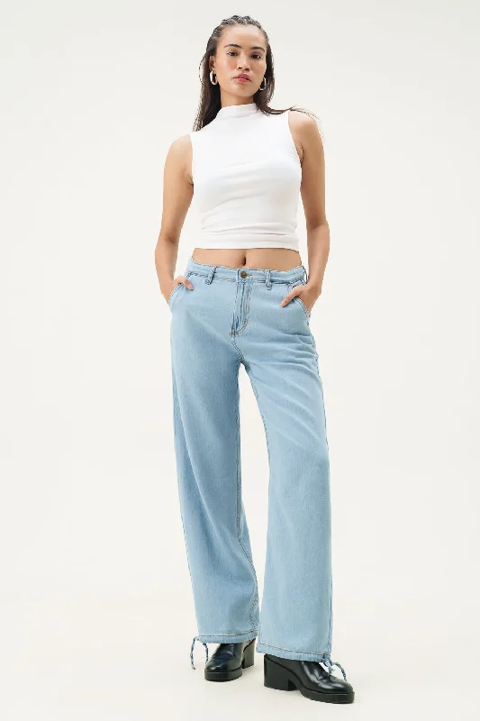 Online Boutique Stores Seoul Breeze Denim Korean Pants