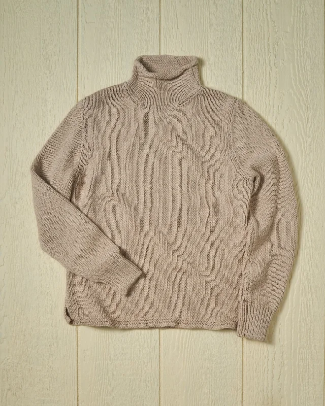 Comfortable Garments For Women Women's Fisherman's Sweater in Oatmeal