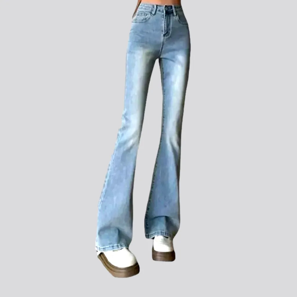 Clothing Brands Bootcut sanded jeans for women