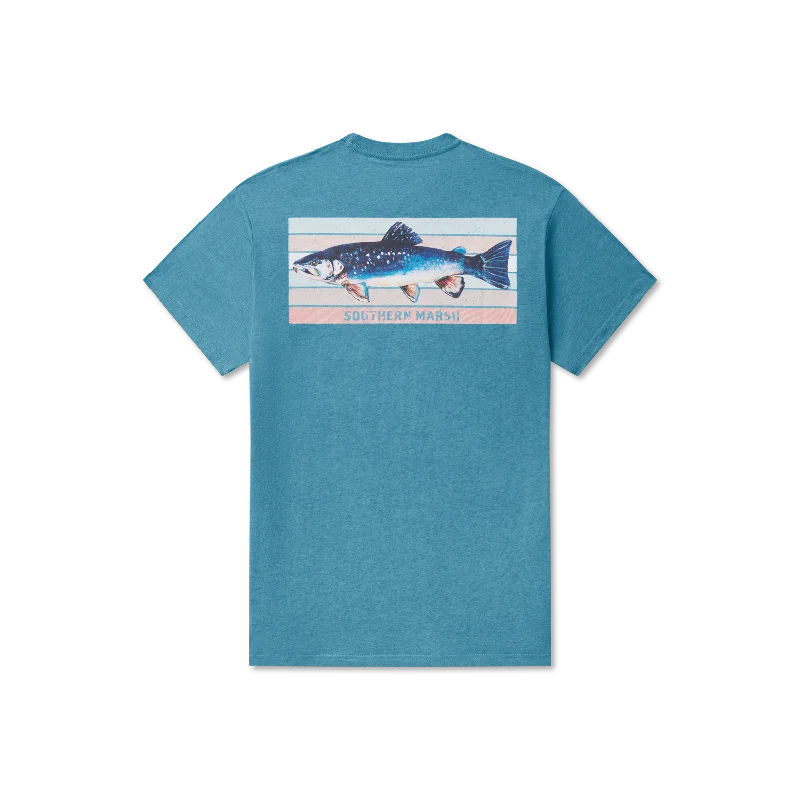 Women's Vintage-Inspired Clothing Fishing Lines Tee - Brook Trout