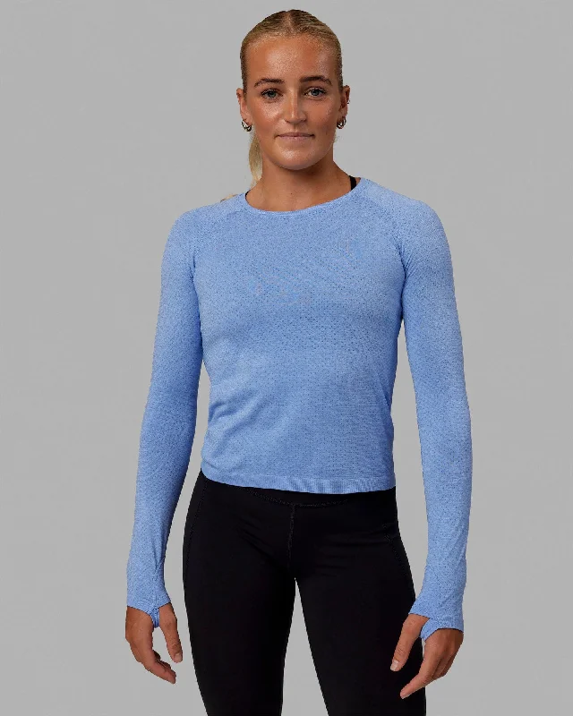 Women's Clothing Boutique AeroFLX+ Seamless Long Sleeve Tee - Cornflower Blue Marl