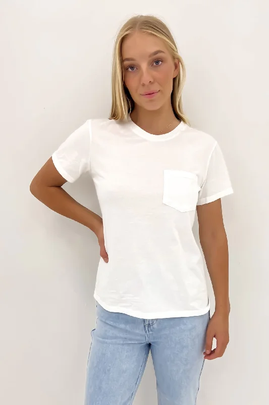 Classic Women's Clothing Styles Taylor Tee White