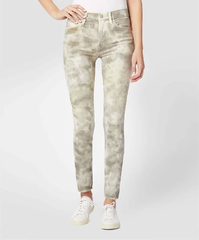 Elegant Clothing For Women Collin High-Rise Skinny Jean In Sage Fatigue Tie-Dye