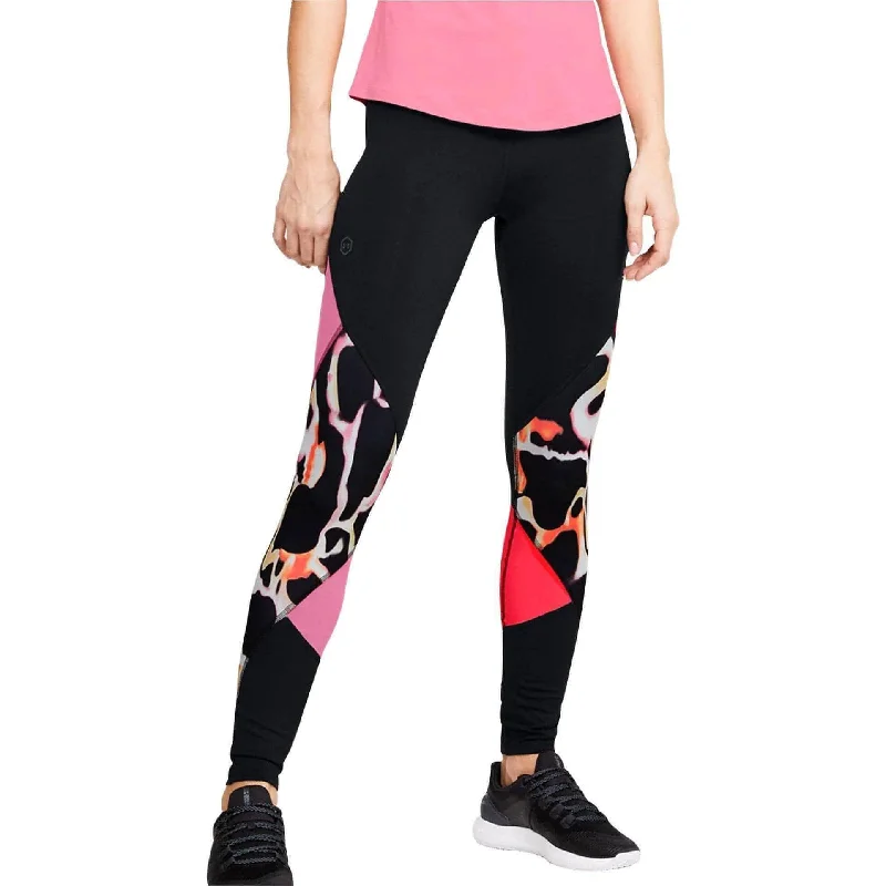 Charming Women's Outfit For Special Occasions Under Armour Rush Print Block Womens Long Training Tights - Black