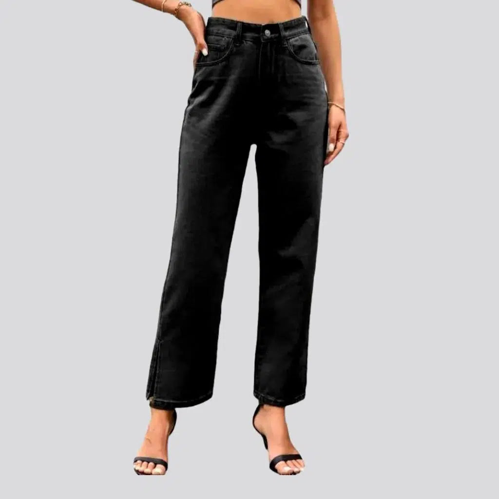 Online Shopping Boutiques Street slit-hem jeans
 for ladies