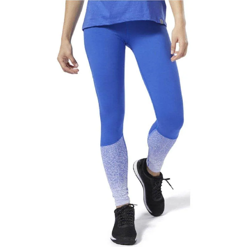 Women's Elegant Garments Reebok Crossfit Lux Fade Womens Long Training Tights - Blue