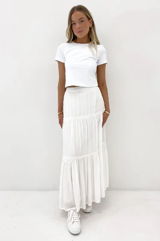 Women's Resort Attire Olsen Skirt White