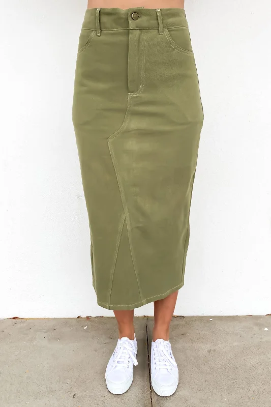 Charming Everyday Clothing For Women Abbie Skirt Khaki