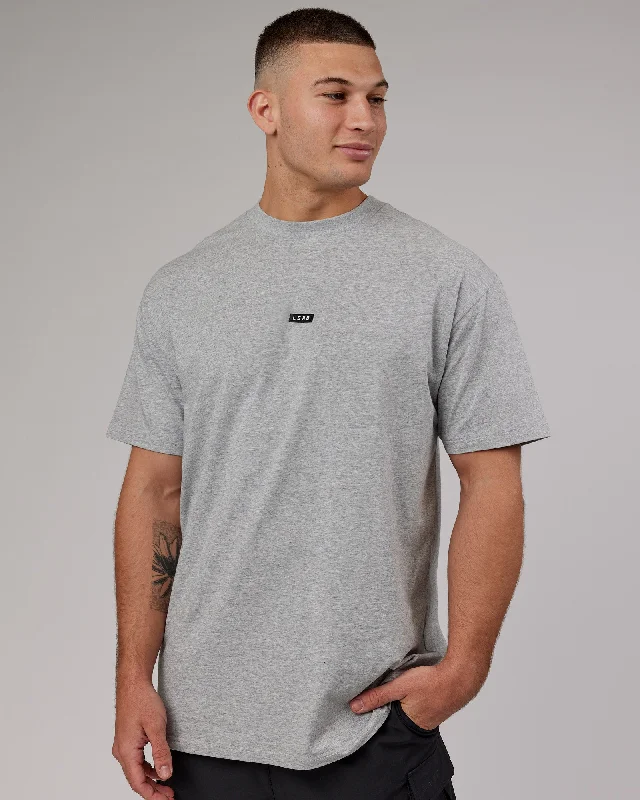 Women Wear Online Unisex Fundamental FLXCotton Tee Longline Oversize - Light Grey Marl