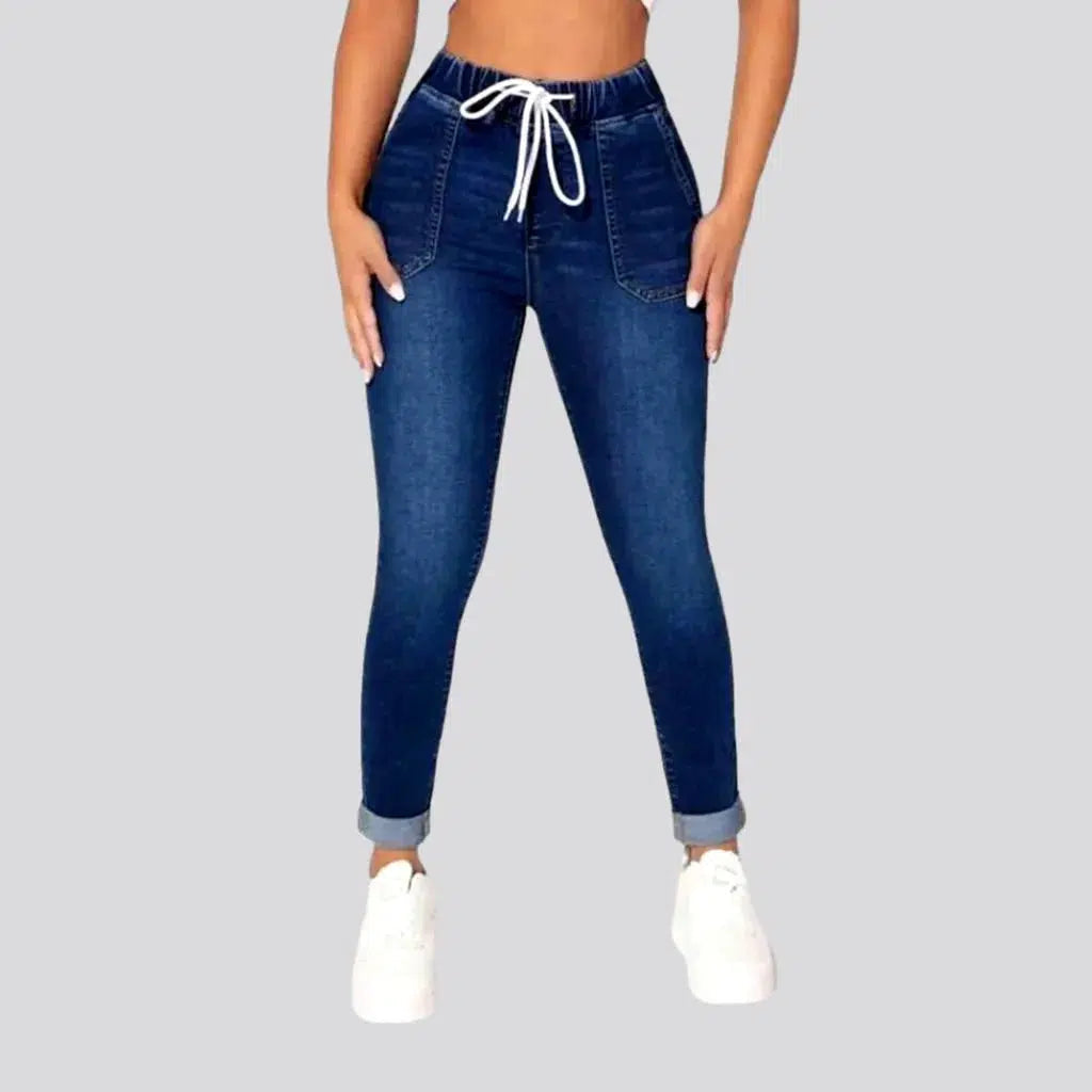 Bold and Elegant Women's Fashion Casual joggers women's denim pants