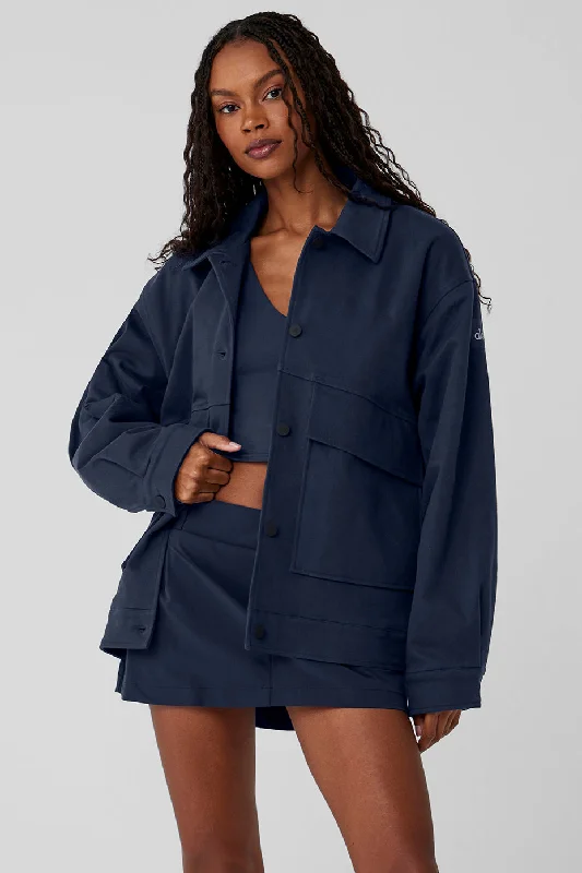 Women's Stylish Vacation Attire Unisex One Up Jacket - Navy