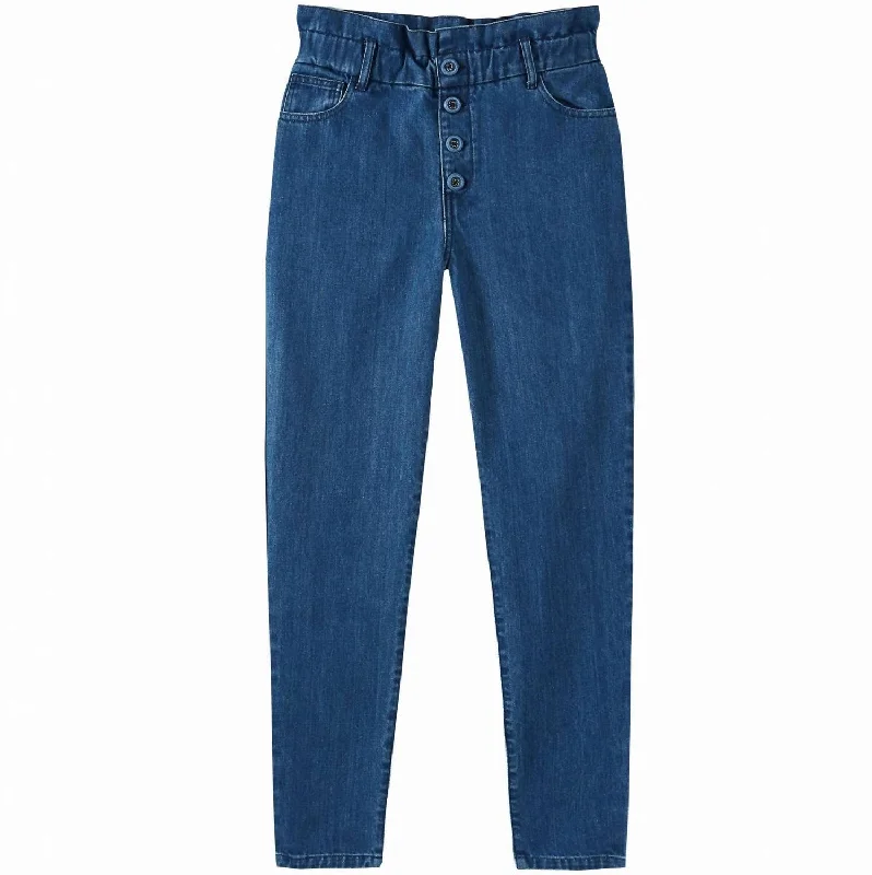 Classic Clothes For Women Women's Organic Cotton Trousers In Denim