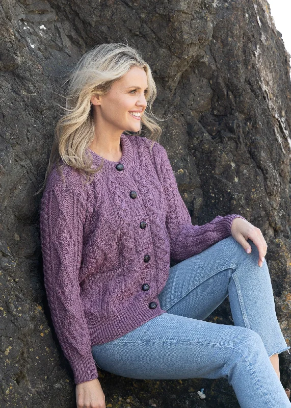 Clothing Woman Ladies Aran Cardigan | Lupin - Clearance