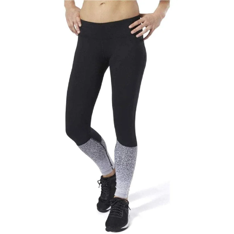 Women's Casual Garments Reebok Lux Fade Womens Long Training Tights - Black