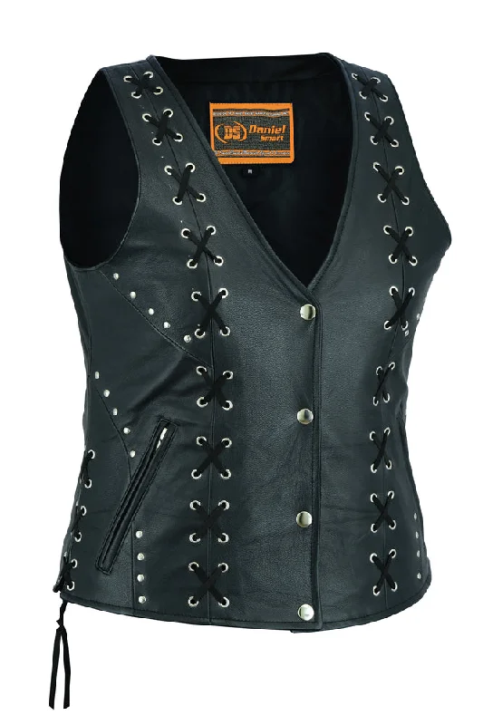 Women's Evening Wear DS234 Women's Open neck Vest with Lacing Details