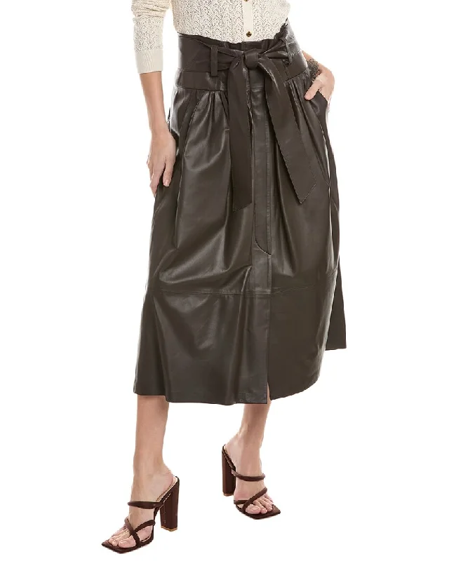 Chic Women's Outfit Vince Leather Skirt