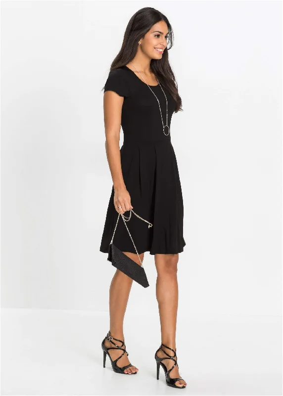 Online Boutiques Pleated Mini Dress - Black