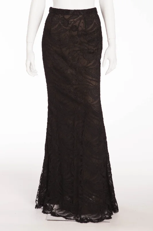 Online Clothing Boutiques Emilio Pucci - Lace Black Maxi Skirt, IT 42