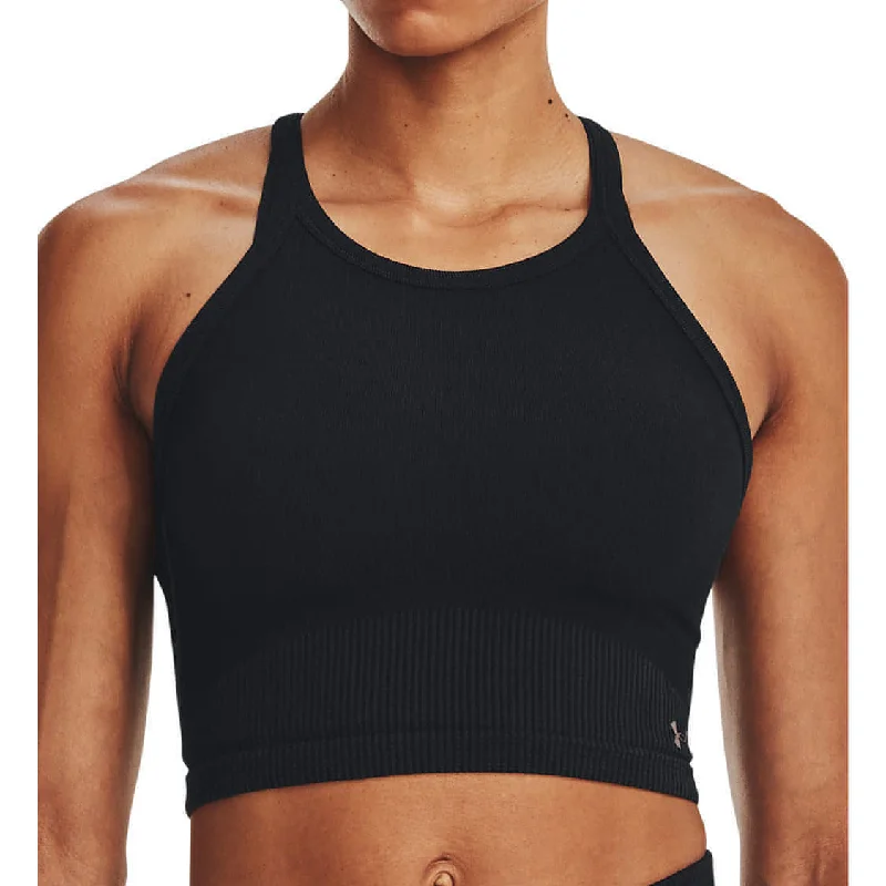 Women's Clothing Boutique Under Armour Rush Seamless Womens Training Crop Top - Black