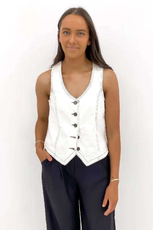 Affordable Women's Attire Korin Vest Vintage White