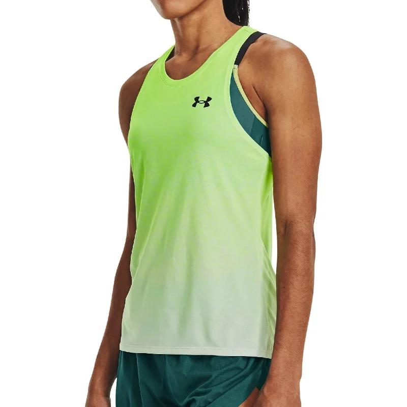 Women Wear Boutique Under Armour Rush Cicada Womens Running Vest Tank Top - Green