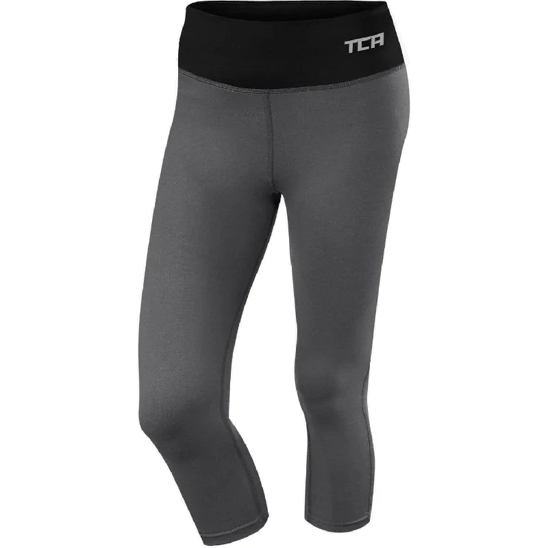 Women's Wardrobe Apparel TCA Pro Performance Supreme Womens 3/4 Capri Running Tights - Grey