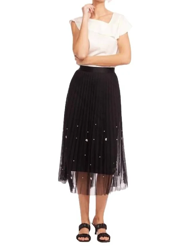 Women's Urban Clothing Lila Pearl Tulle Skirt In Black