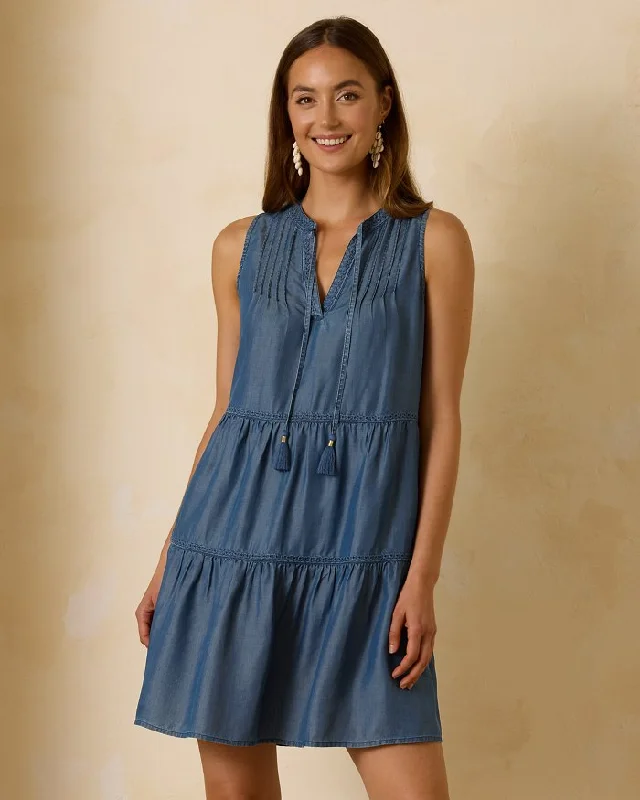 Women's Vacation Garments Tommy Bahama Chambray Sleeveless Dress Coverup - Chambray*