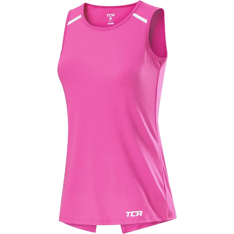 Clothes Of Woman TCA Crossback Cooling Womens Training Vest Tank Top - Pink