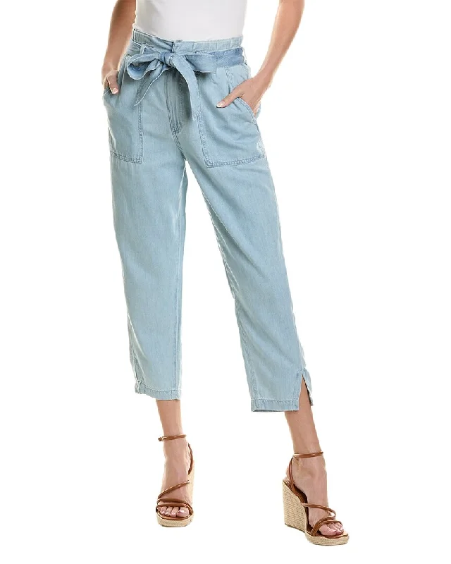 Sale For Women AG Jeans High-Rise Barrel Silk-Blend Paperbag Pant