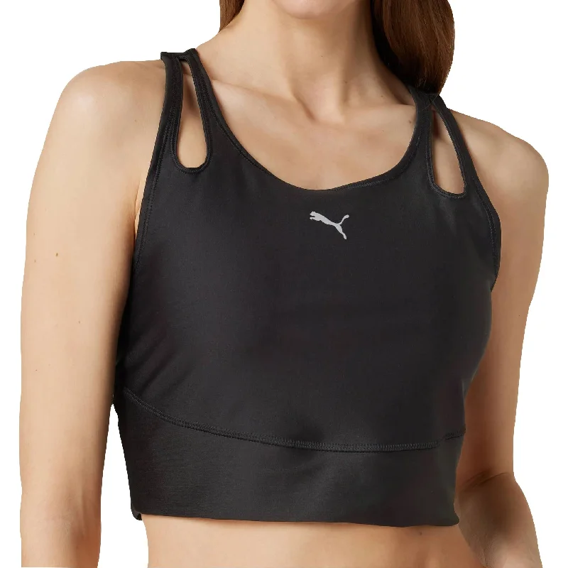 Best Online Women's Boutiques Puma Run Ultraform Womens Running Cropped Vest Tank Top - Black