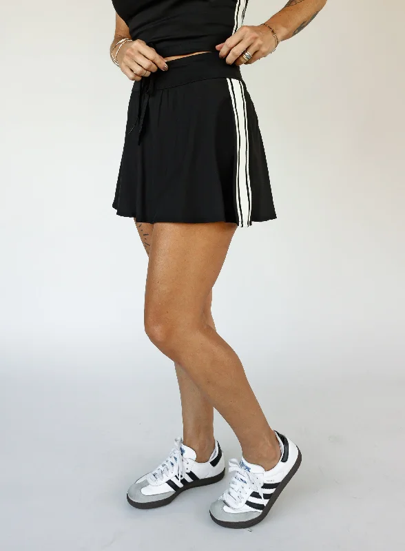 Women's Clothes And Apparel Sets Z Supply: Court Club Skirt - Black - Final Sale