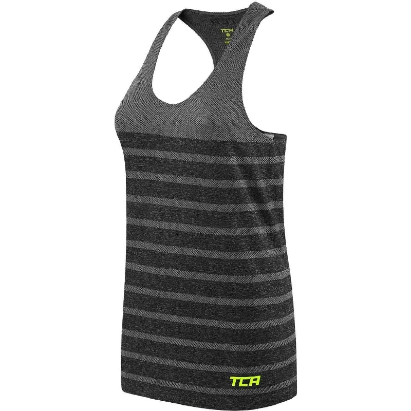 Women's Clothes For Work TCA QuickDry SuperKnit Womens Running Vest Tank Top - Grey