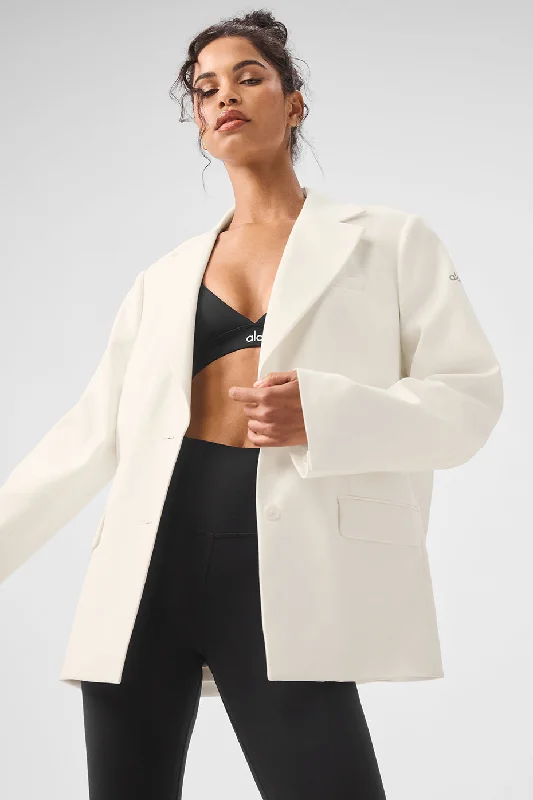 Women's Elegant Clothing Sets First-Class Blazer - Ivory