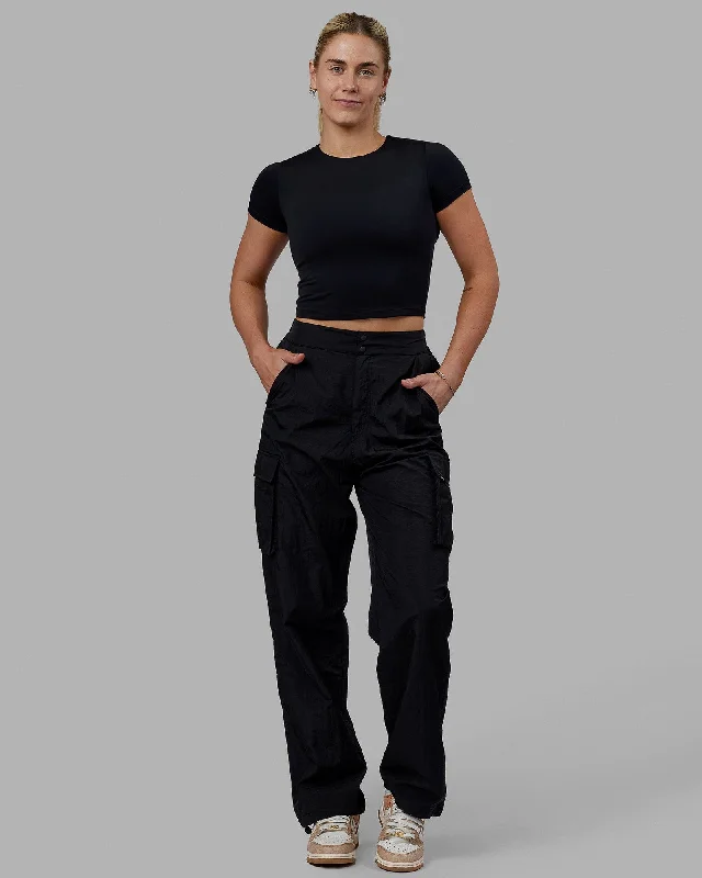 Women's Clothing For Work Staple Cropped Tee - Black