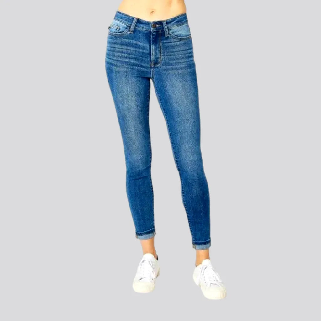 Women Wear Online Sanded casual jeans
 for women