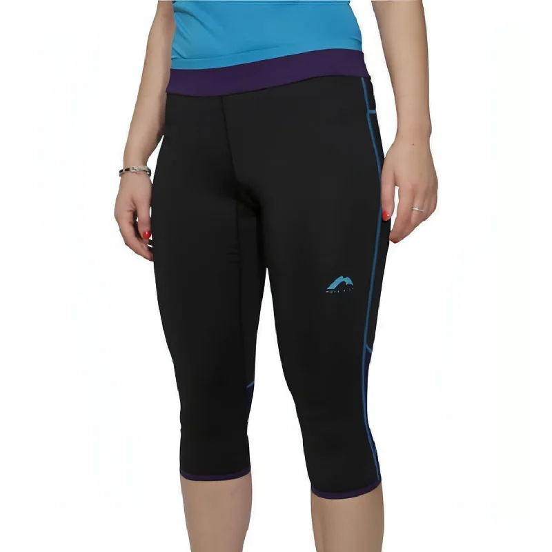 Online Shopping Boutiques More Mile Prime Womens 3/4 Capri Running Tights - Black