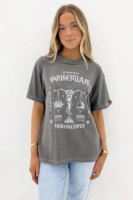 Women's Clothing for Every Occasion Bohemian Oversized Tee Charcoal