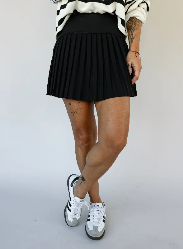 Women's Clothes And Apparel Z Supply: Playing Doubles Skirt - Black - Final Sale