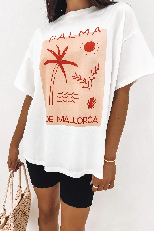 Women's Evening Attire Palma De Mallorca Tee White