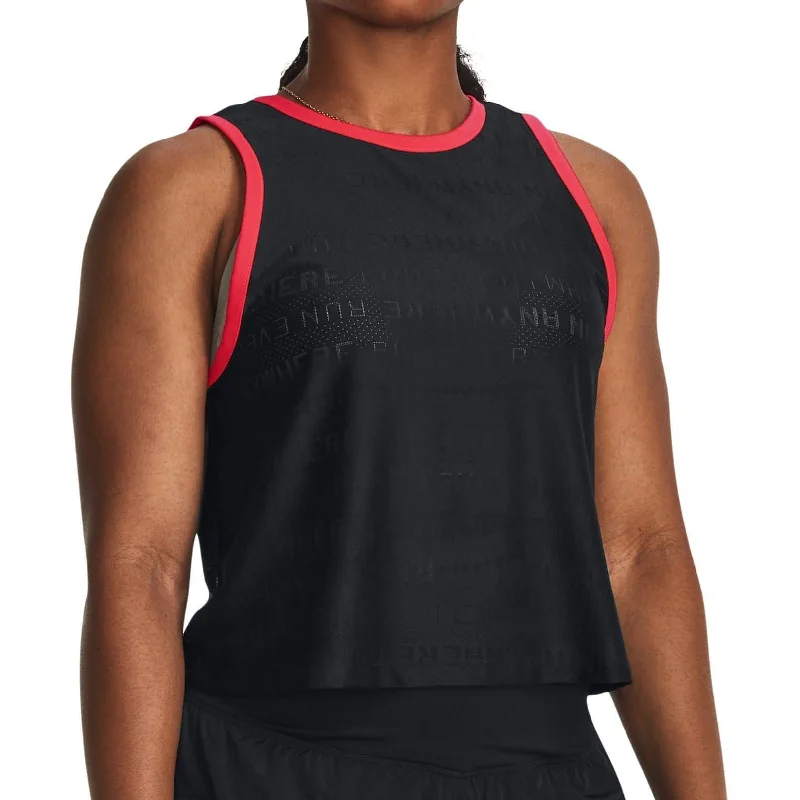 Women Wear Online Under Armour Run Everywhere Womens Running Vest Tank Top - Black