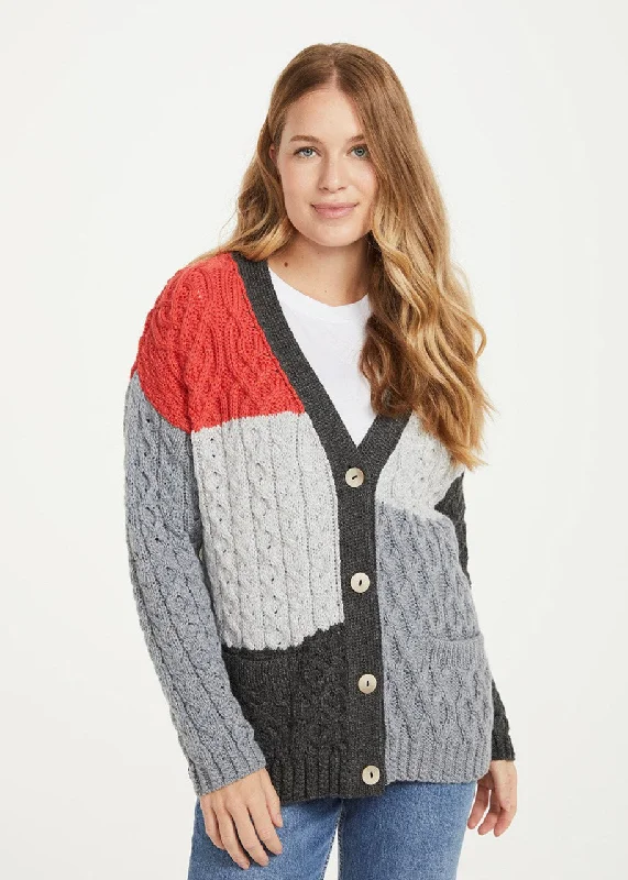 Formal Attire For Women Aran Patchwork Cardigan