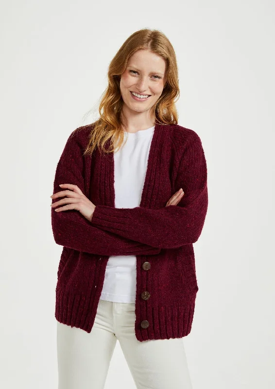 Women's Classic Outfit Ladies' Donegal Cardigan with Side Pockets | Berry