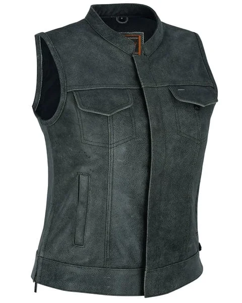 Women's Work Outfit Women’s Premium Single Back Panel Concealment Vest - Gray