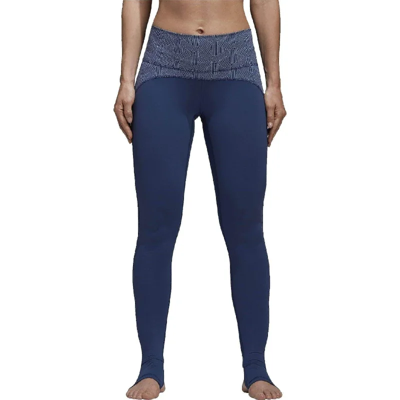 Comfortable Women's Clothing adidas Believe This High Rise Womens Long Yoga Tights - Blue