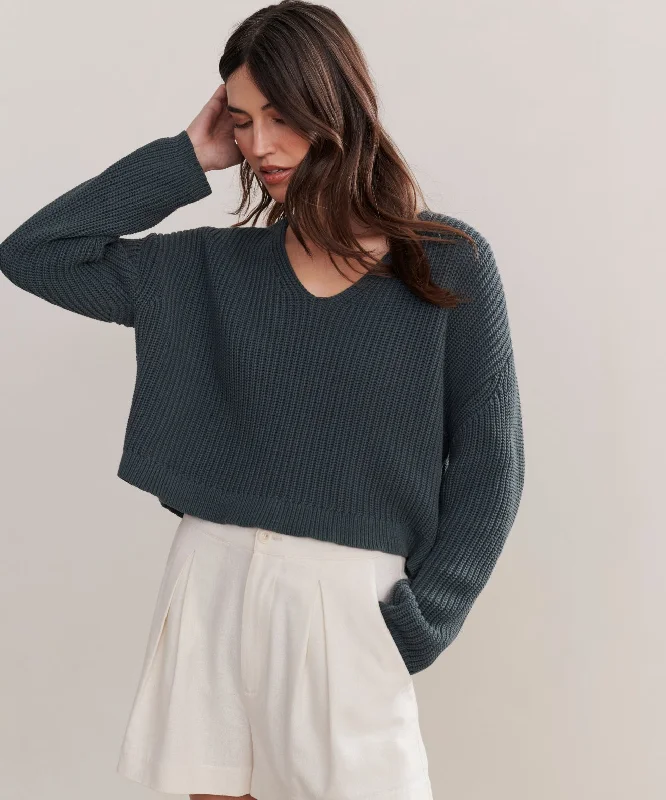 New Arrival Discounts Cropped Cotton Cabin Sweater