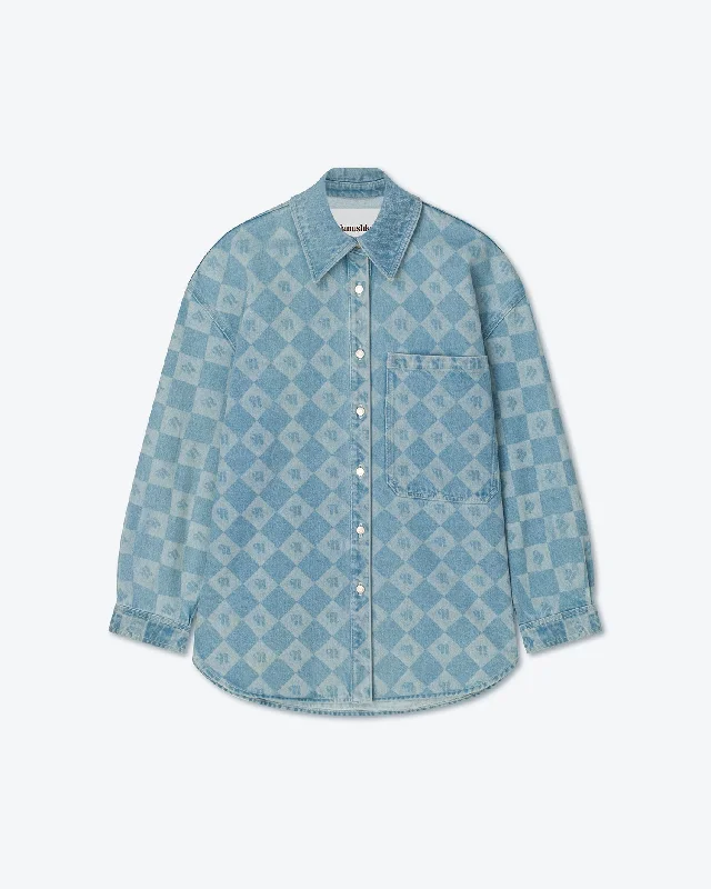 Women's Outerwear Apparel Aarna - Sale Denim Jacket - Blue Monogram